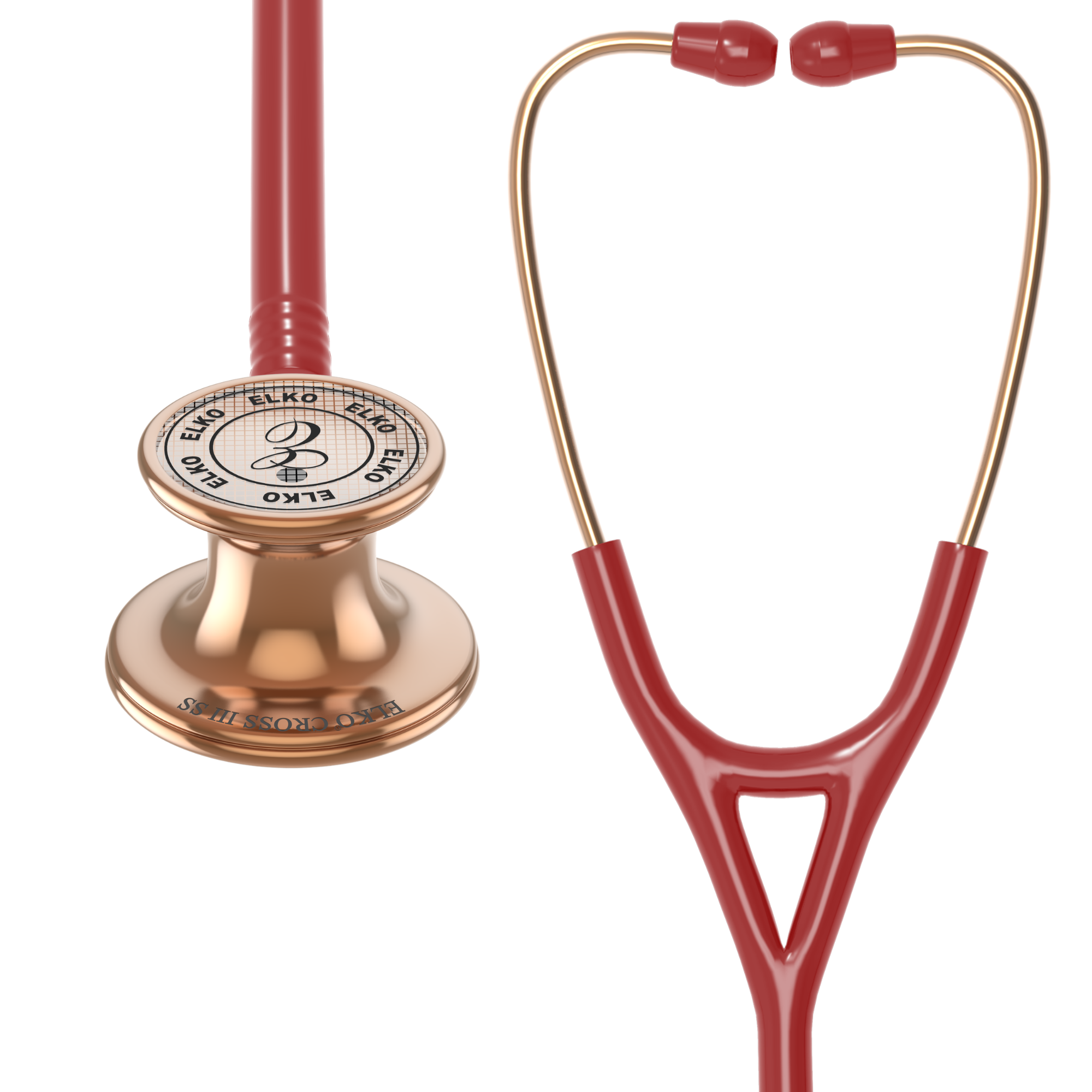 ELKO CROSS III SS Stainless Steel Stethoscope - Rose Gold