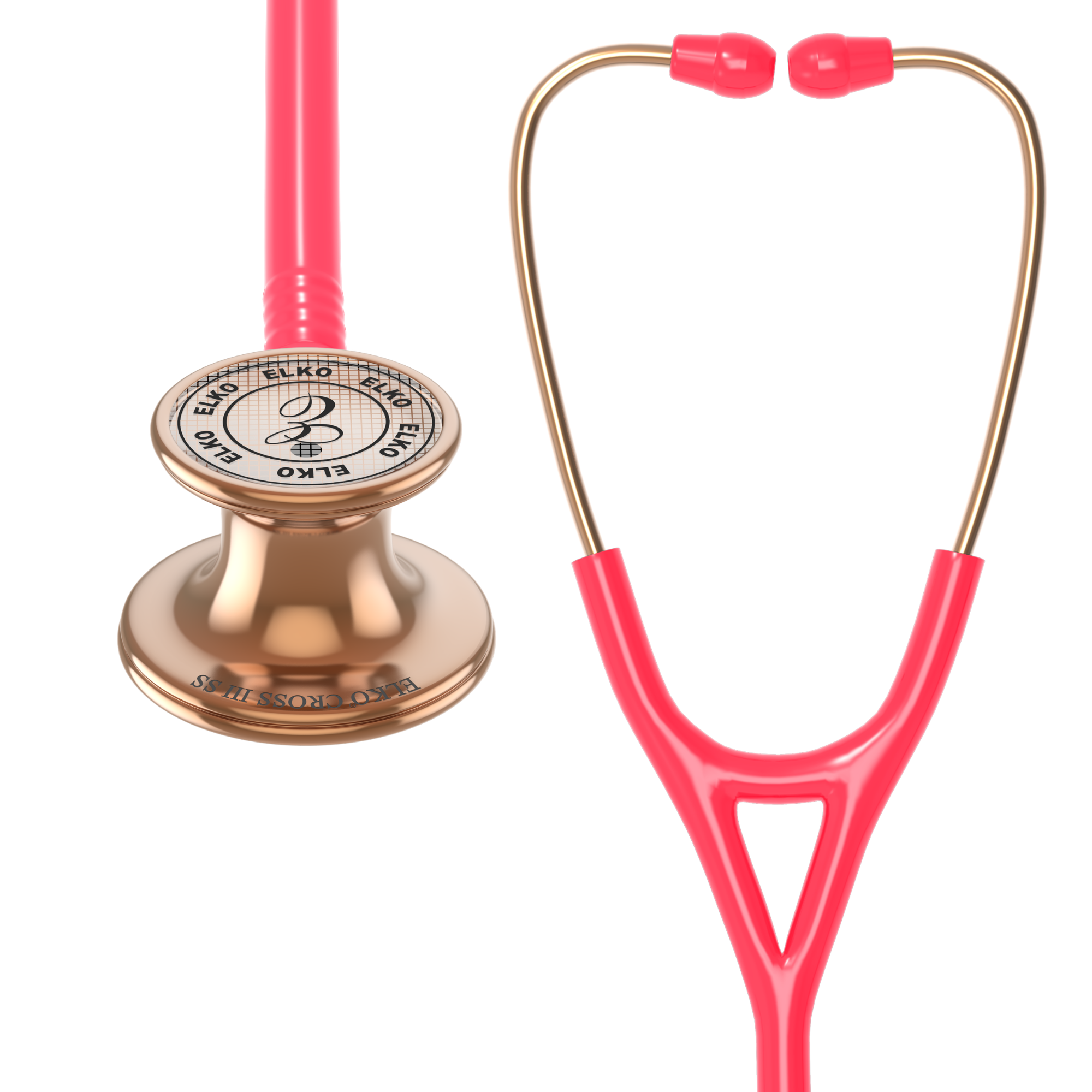 ELKO CROSS III SS Stainless Steel Stethoscope - Rose Gold
