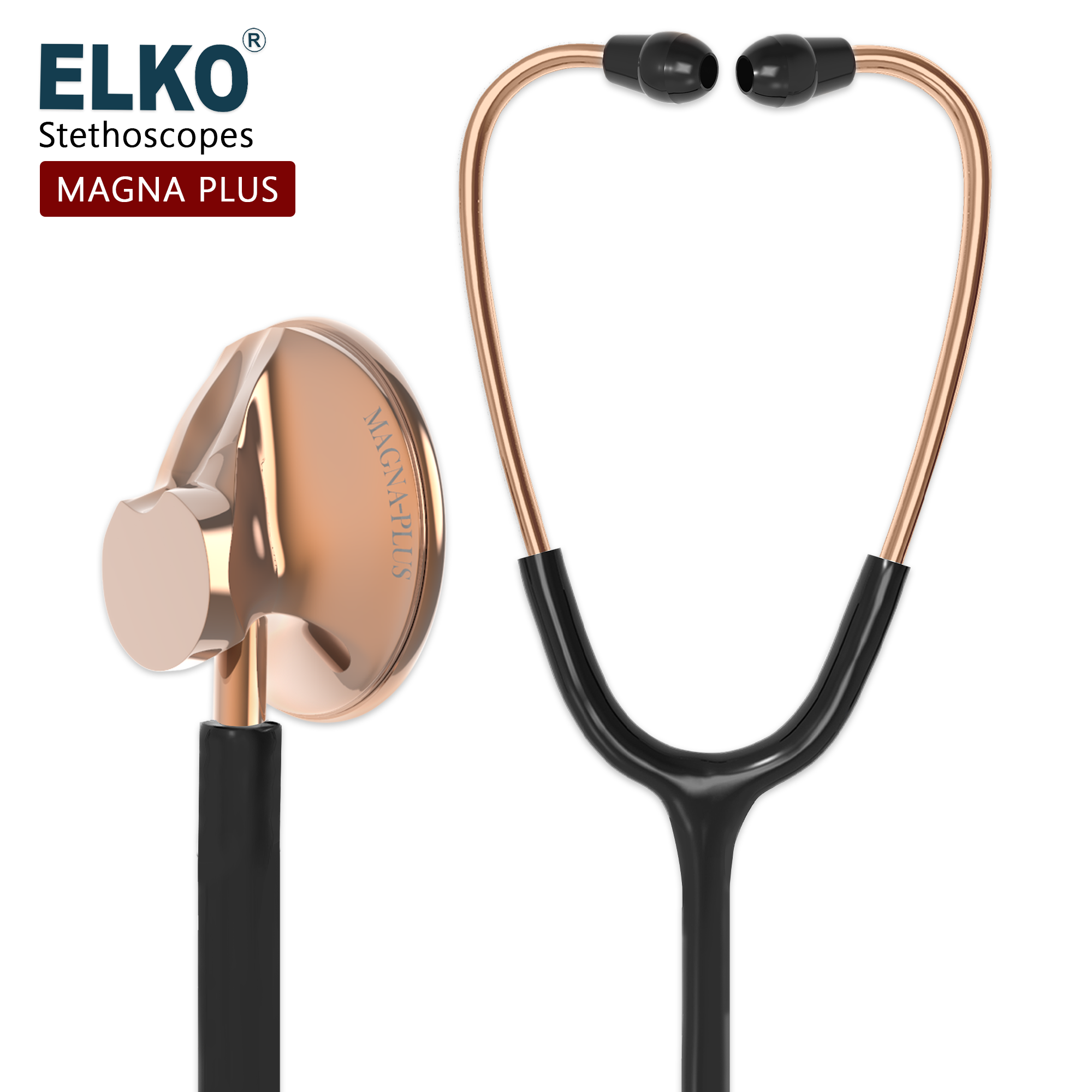 ELKO Magna-Plus Brass Single Head Stethoscope