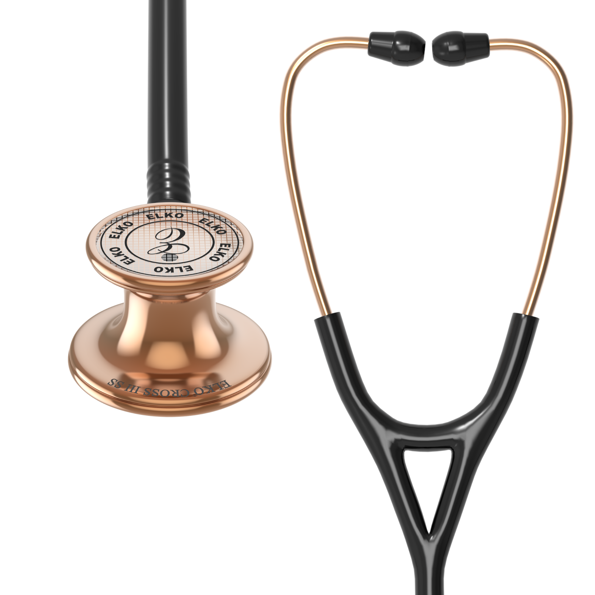 ELKO CROSS III SS Stainless Steel Stethoscope - Rose Gold