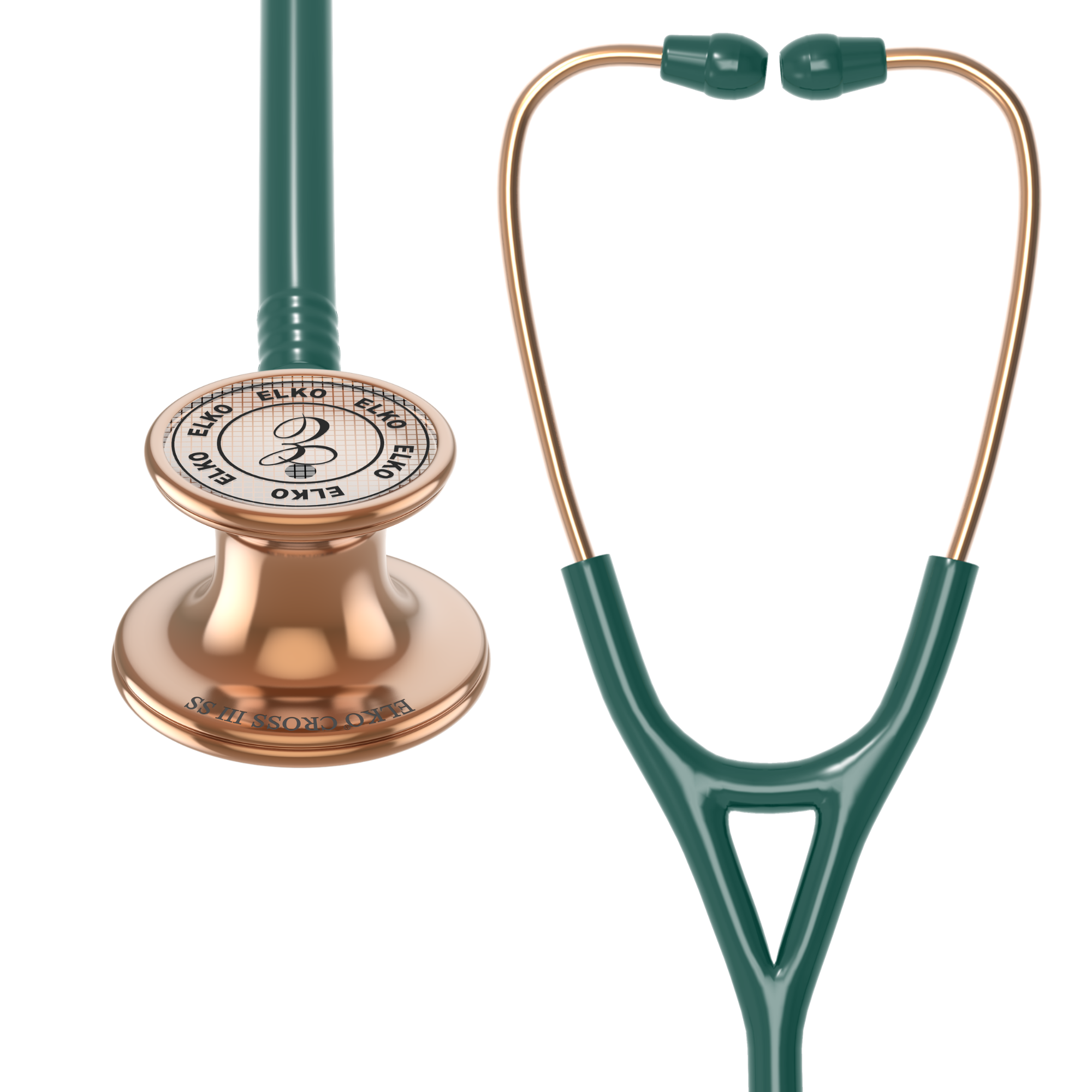 ELKO CROSS III SS Stainless Steel Stethoscope - Rose Gold