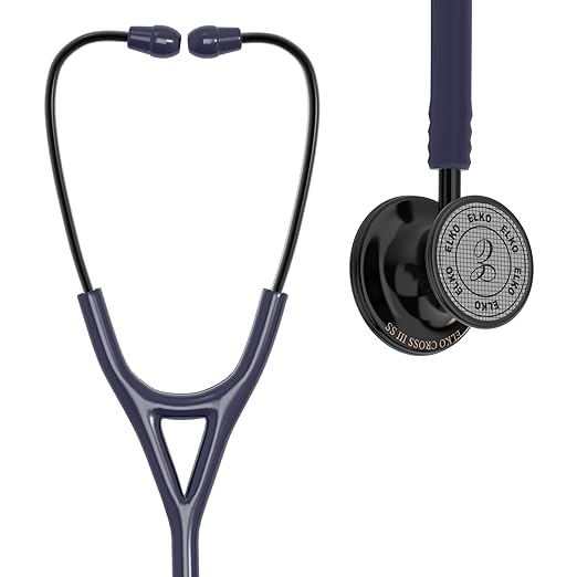 ELKO CROSS III SS Stainless Steel Stethoscope - Black Edition