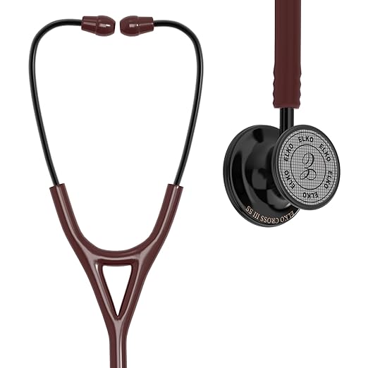 ELKO CROSS III SS Stainless Steel Stethoscope - Black Edition
