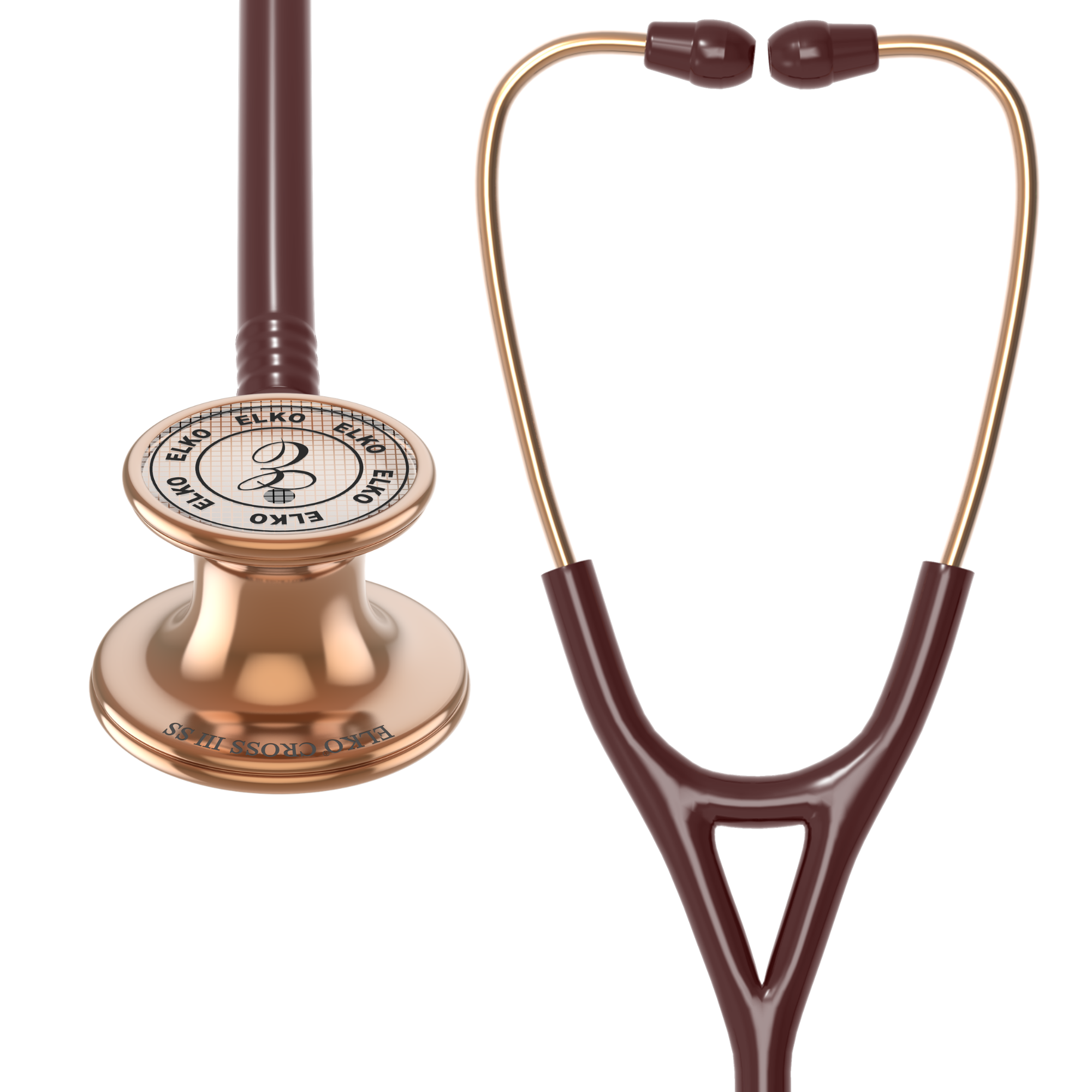 ELKO CROSS III SS Stainless Steel Stethoscope - Rose Gold
