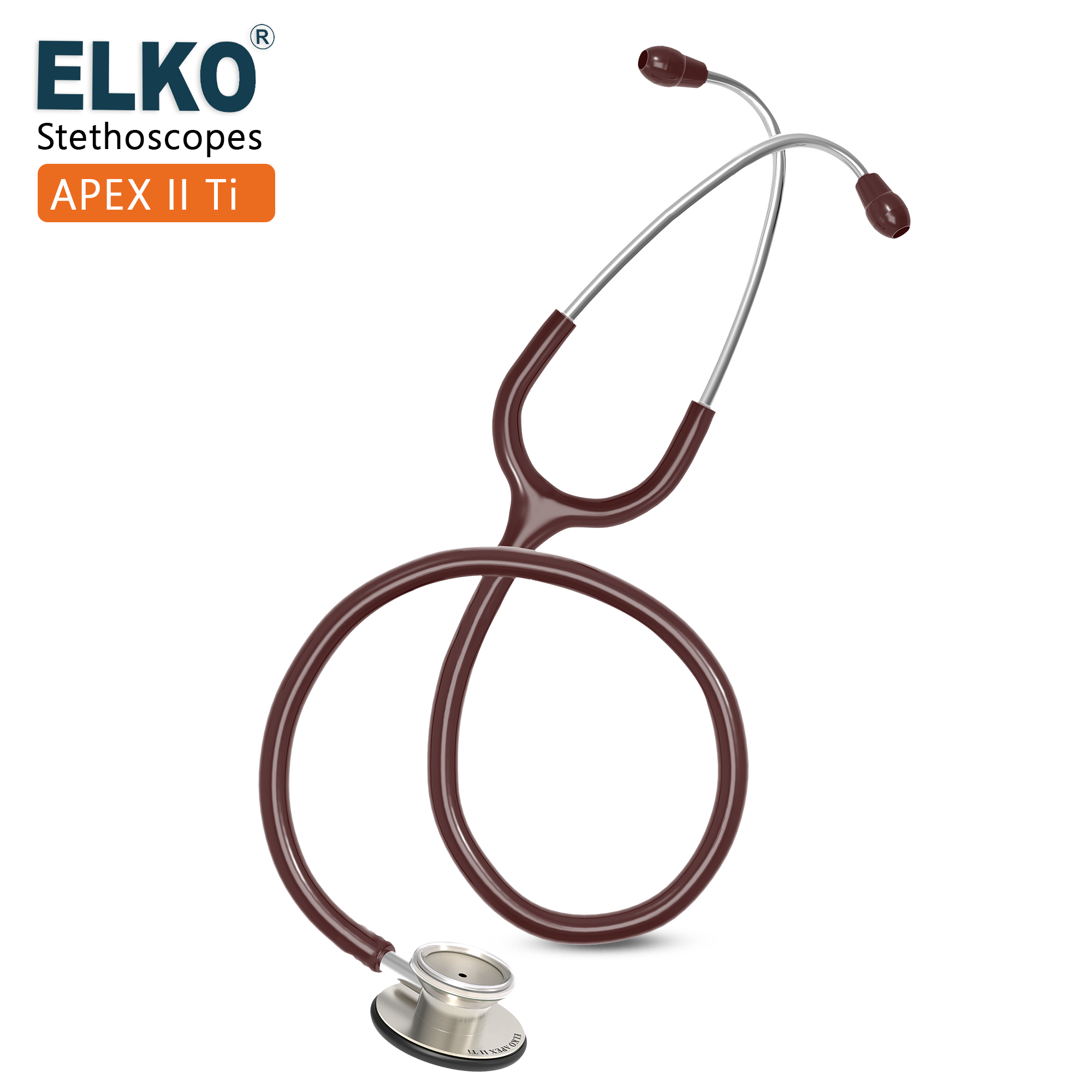 ELKO APEX II Ti Titanium Stethoscope - Natural Titanium