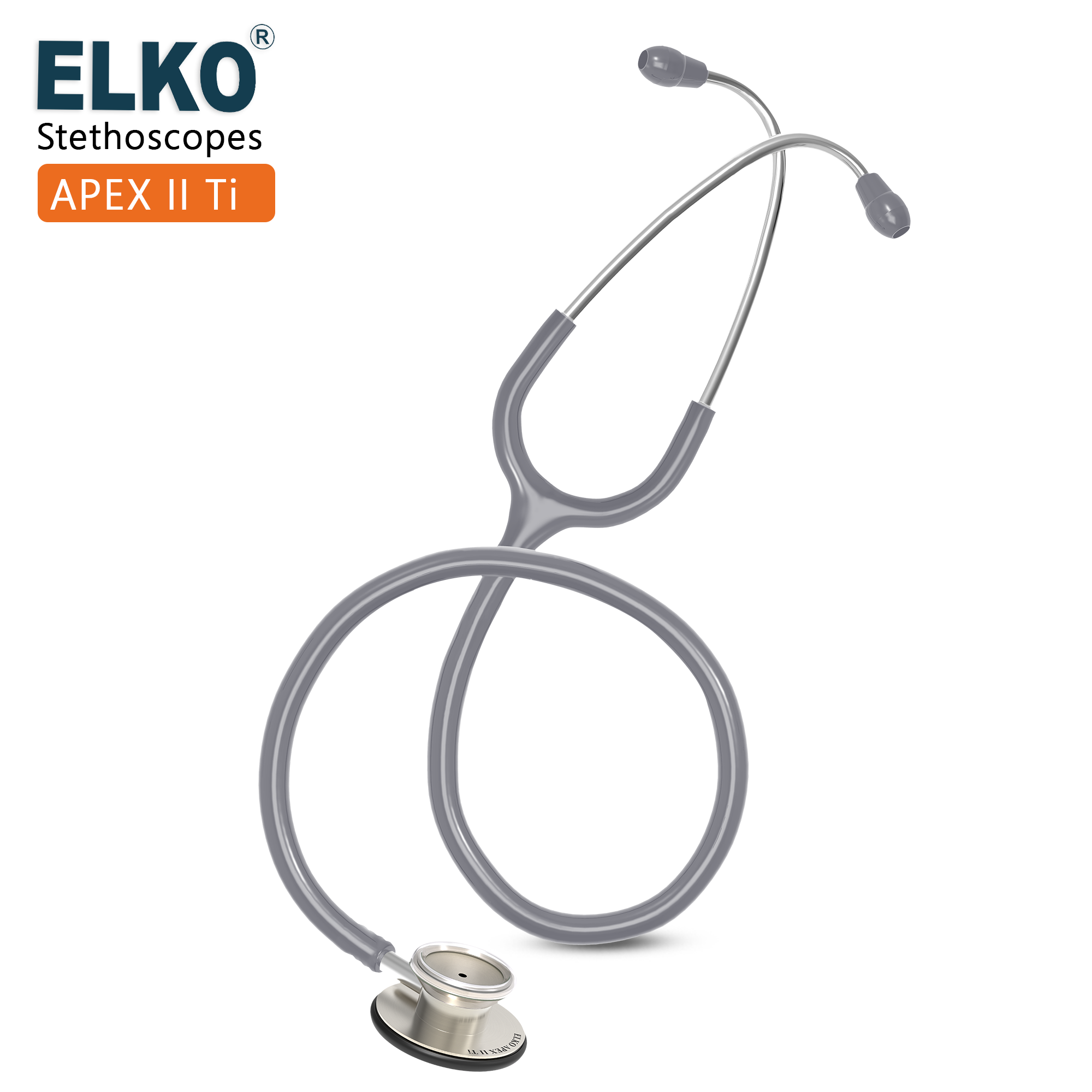 ELKO APEX II Ti Titanium Stethoscope - Natural Titanium