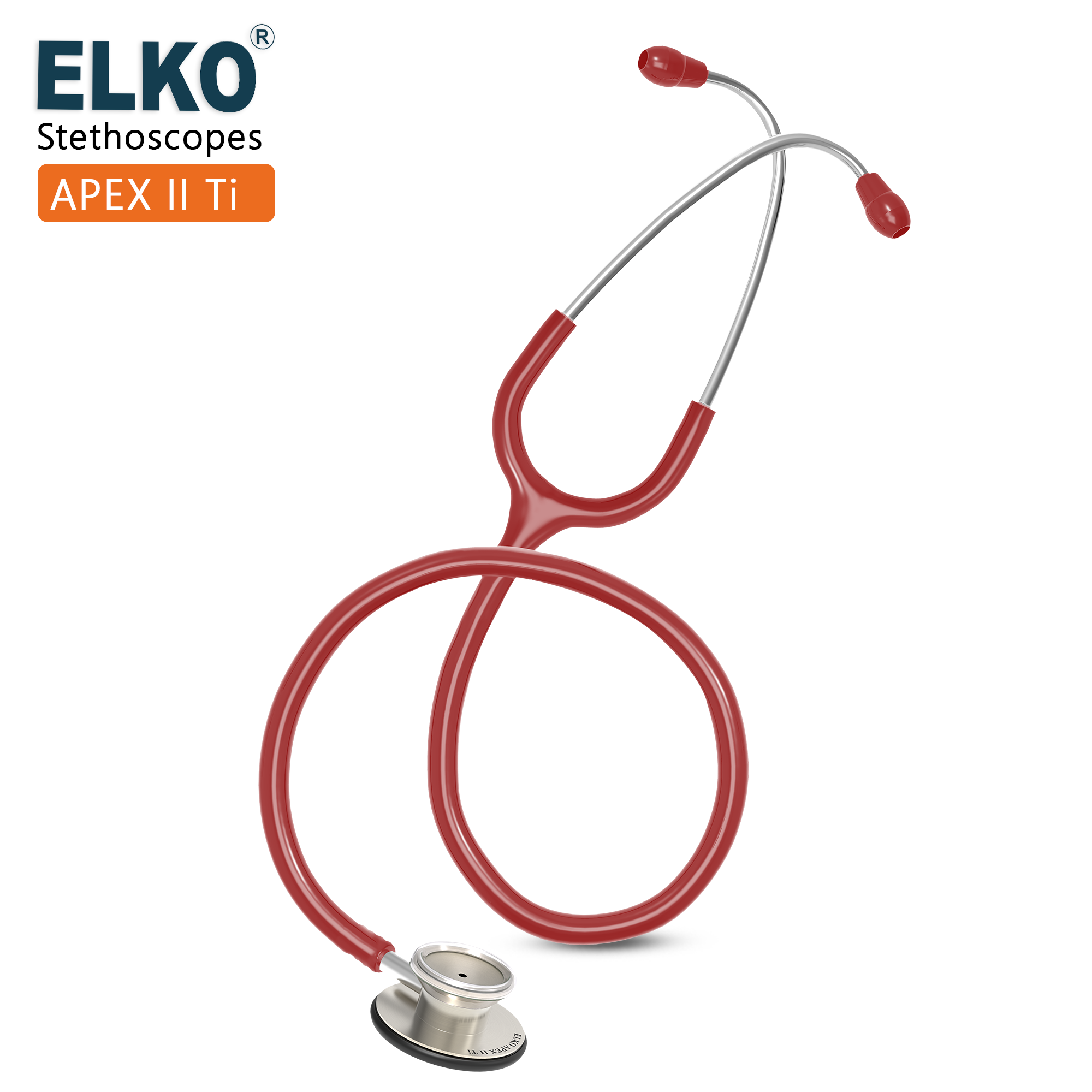 ELKO APEX II Ti Titanium Stethoscope - Natural Titanium