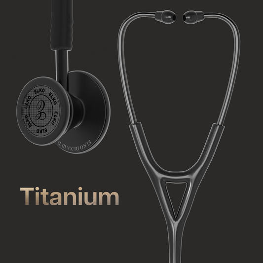ELKO DEXA III Ti Titanium Stethoscope - Black Edition
