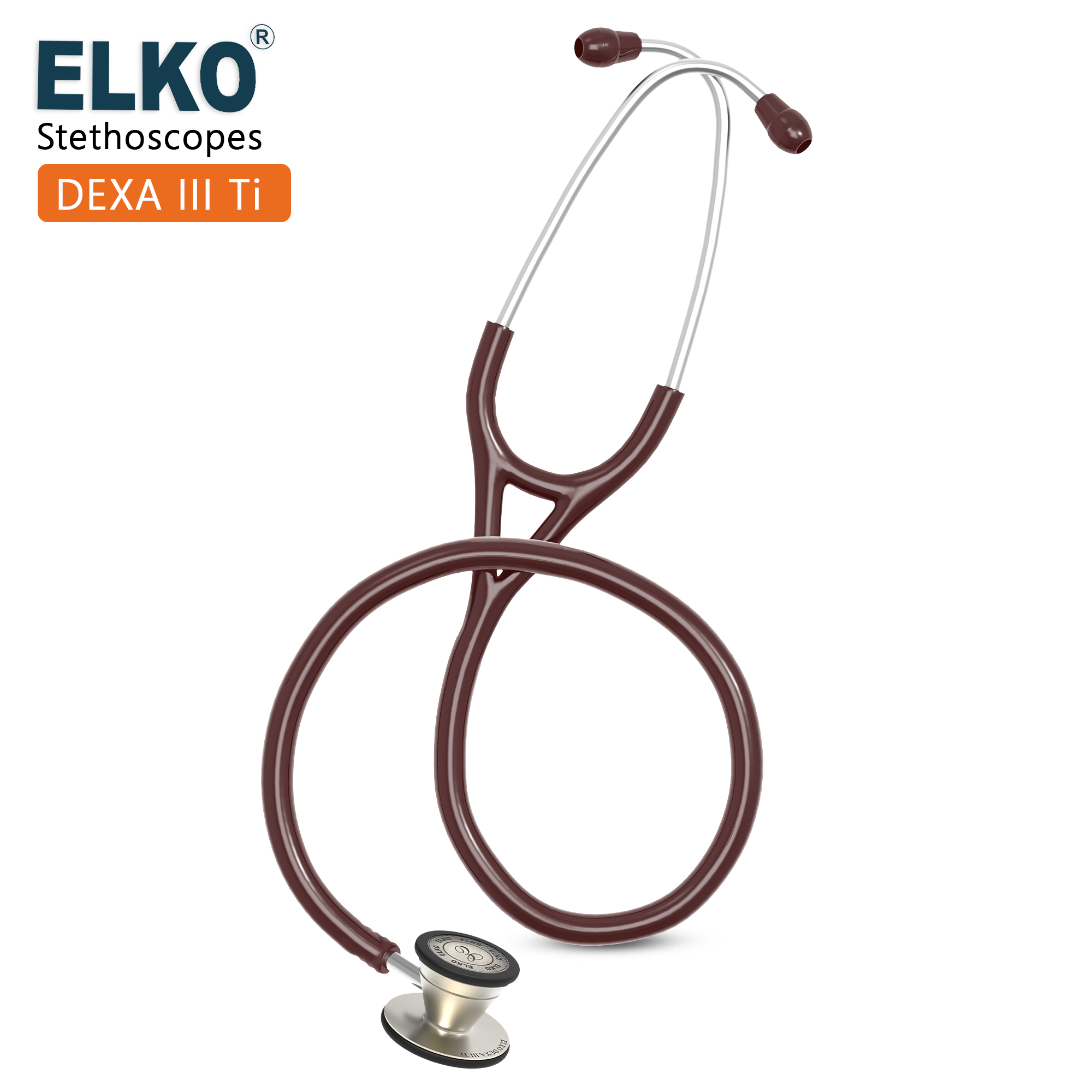 ELKO DEXA III Ti Titanium Stethoscope - Natural Titanium