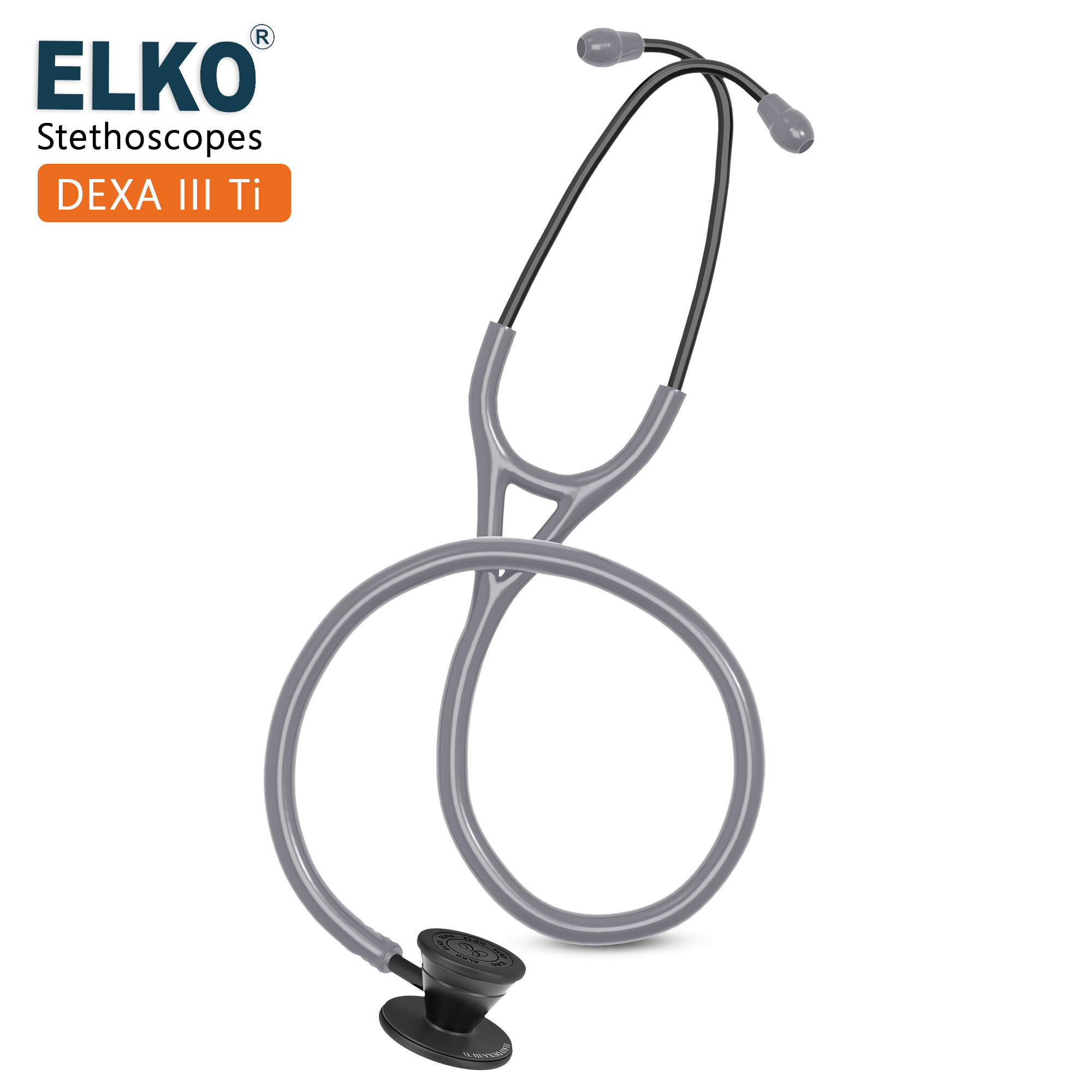 ELKO DEXA III Ti Titanium Stethoscope - Black Edition