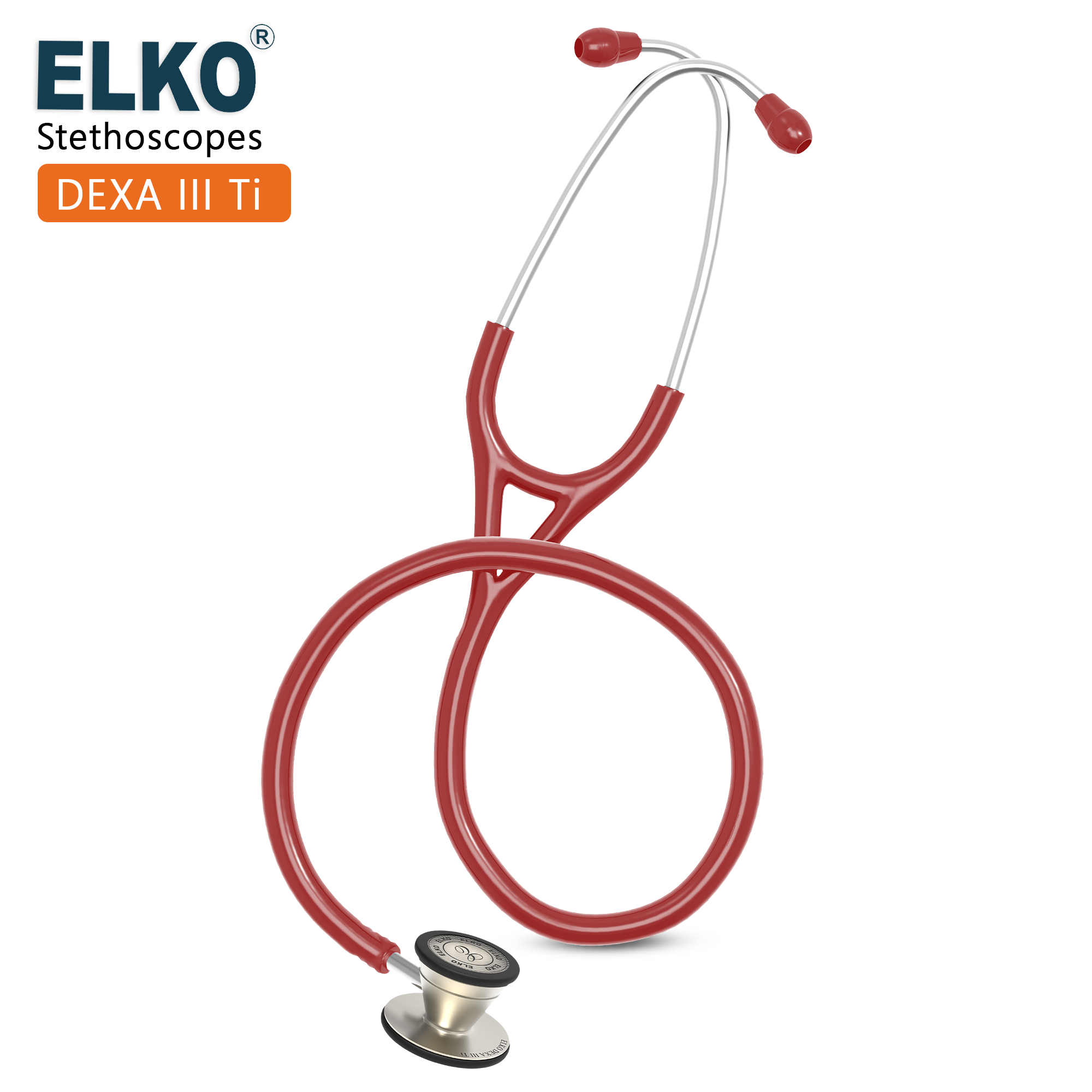 ELKO DEXA III Ti Titanium Stethoscope - Natural Titanium