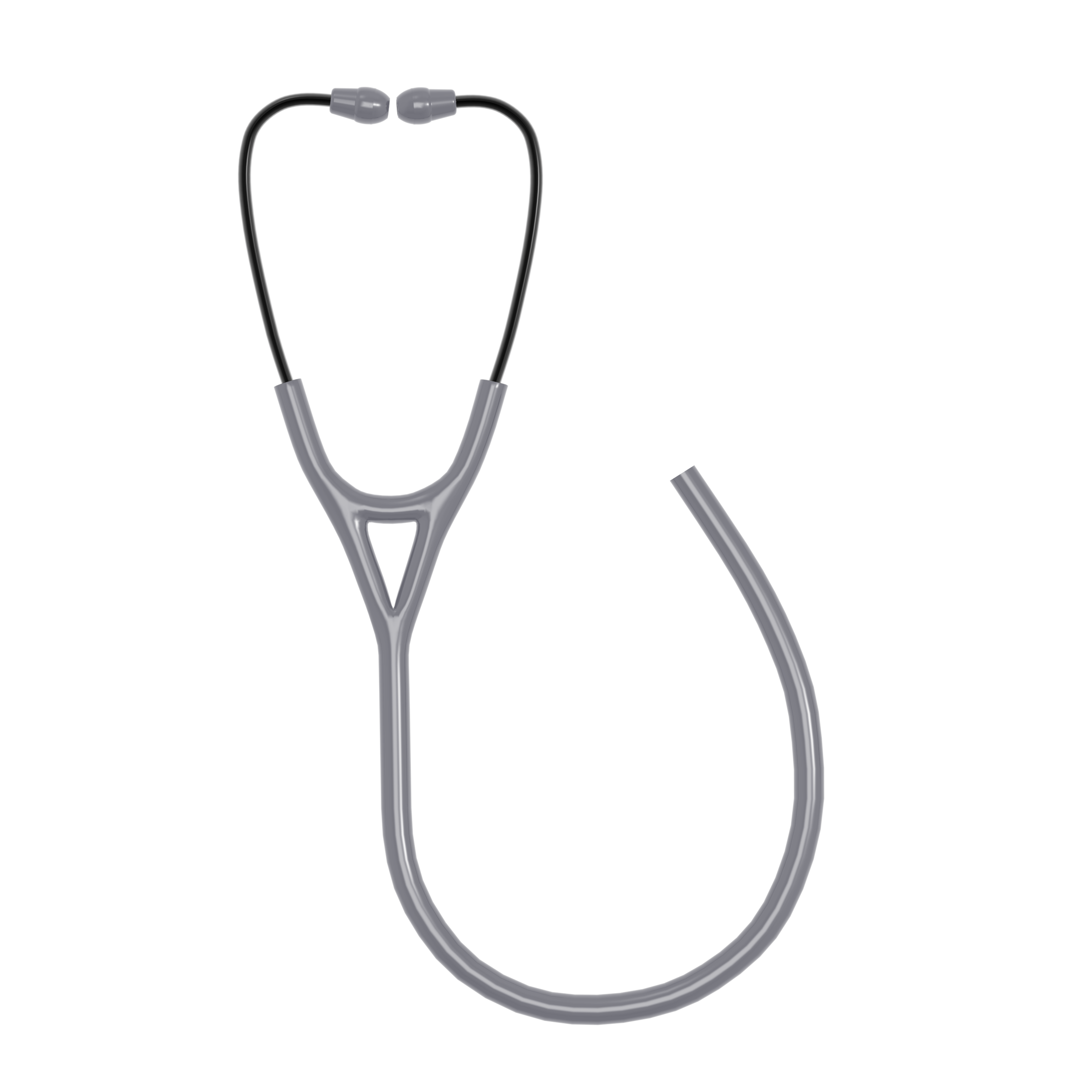 Black Stainless Steel Frame Stethoscope with Dual Lumen Tubing