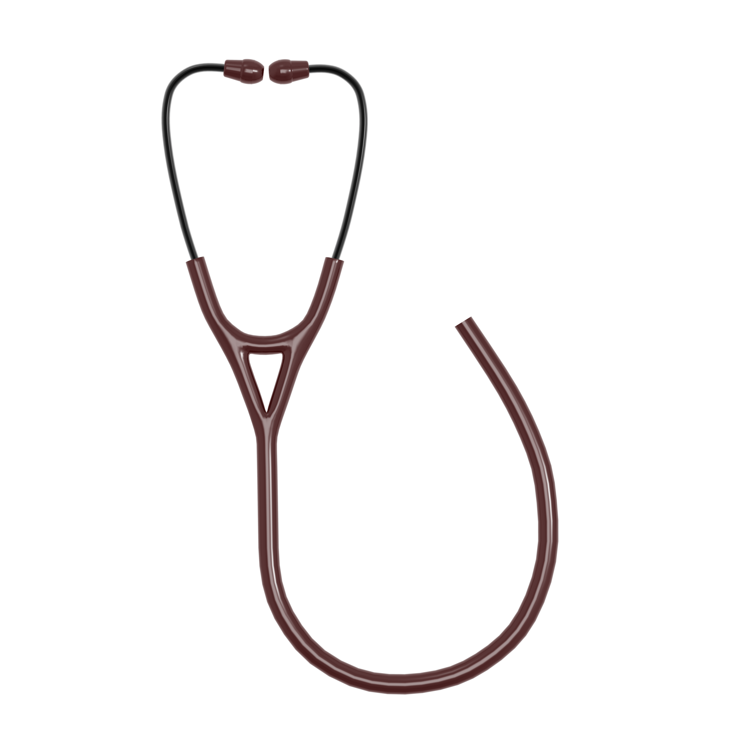 Black Stainless Steel Frame Stethoscope with Dual Lumen Tubing