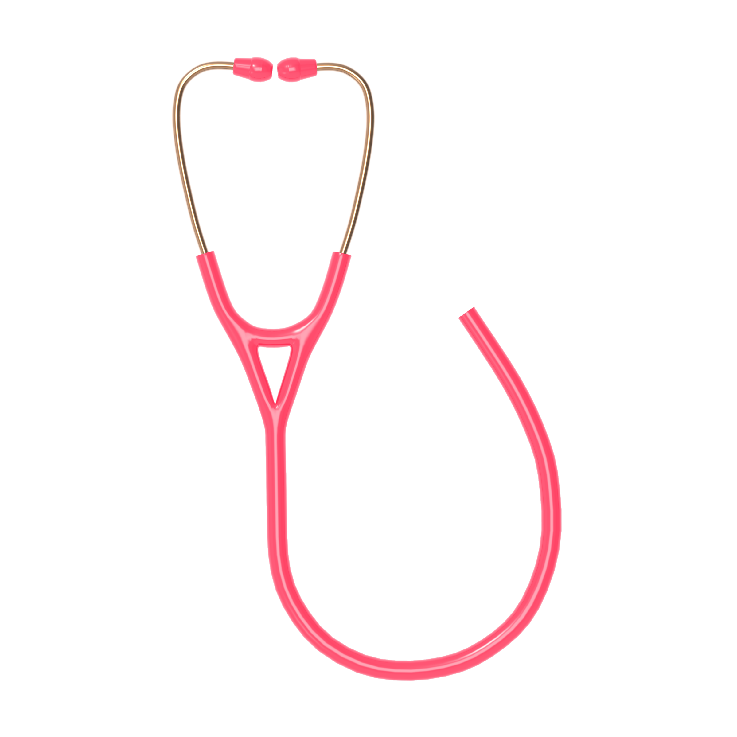 Rose Gold Stainless Steel Frame Stethoscope with Dual Lumen Tubing