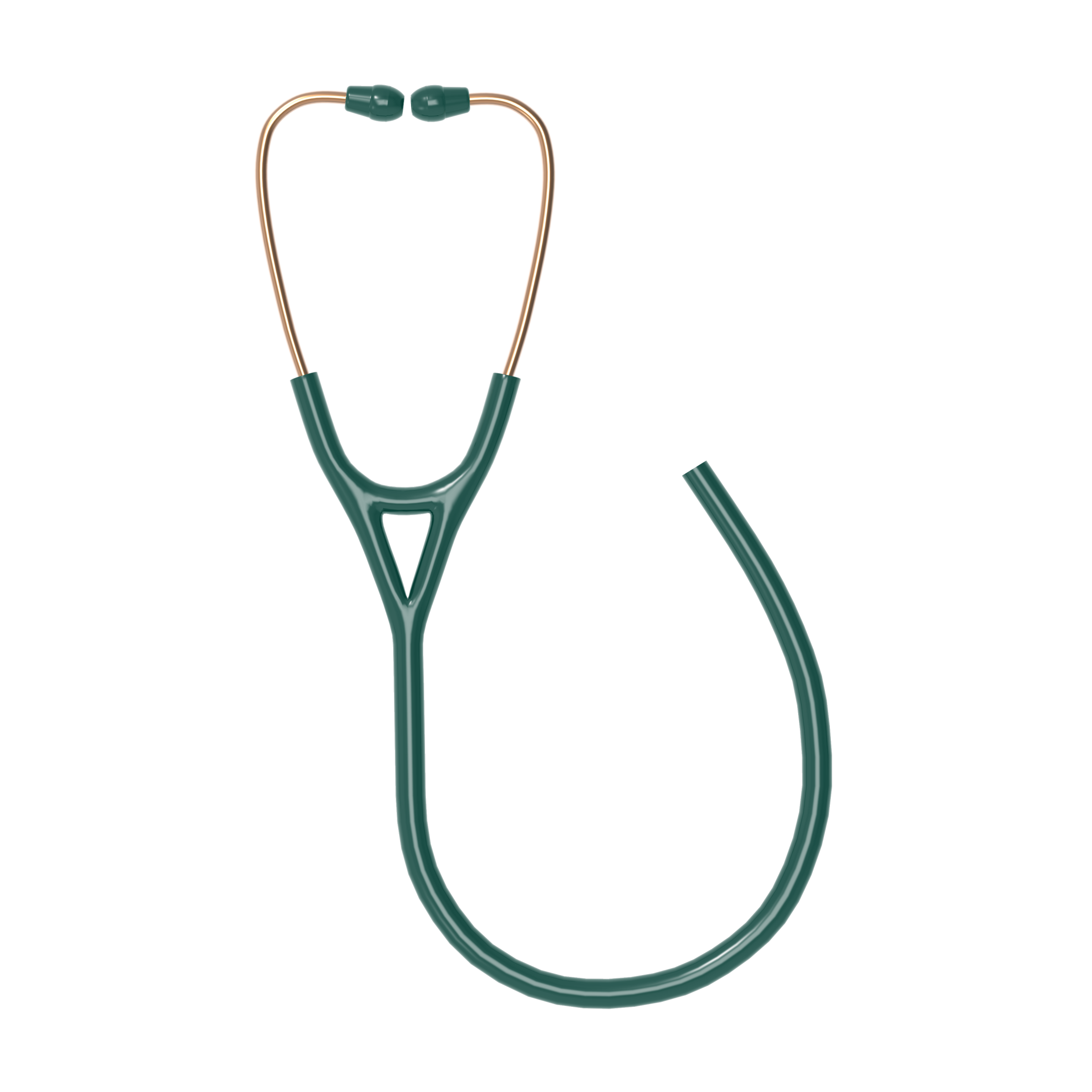 Rose Gold Stainless Steel Frame Stethoscope with Dual Lumen Tubing