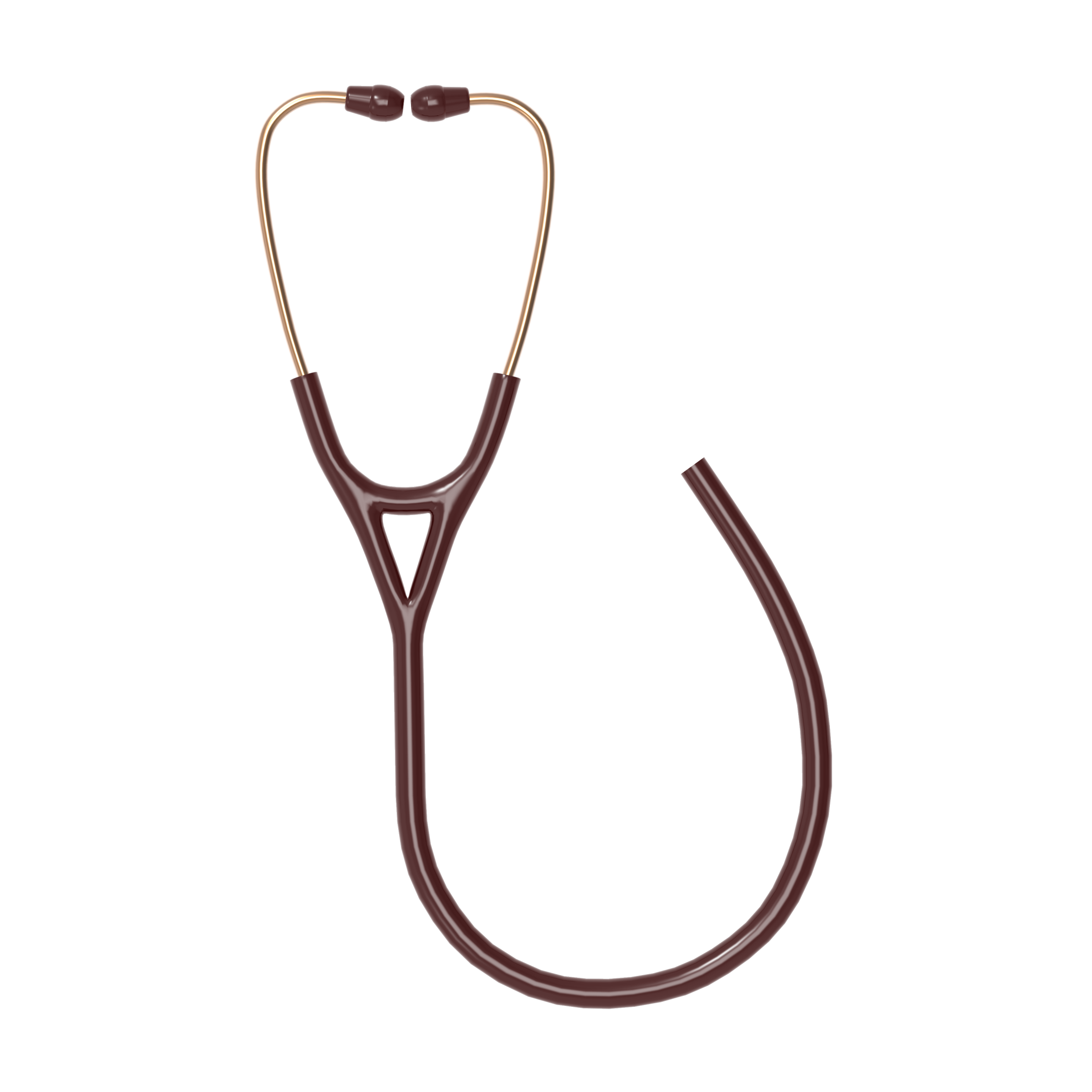 Rose Gold Stainless Steel Frame Stethoscope with Dual Lumen Tubing