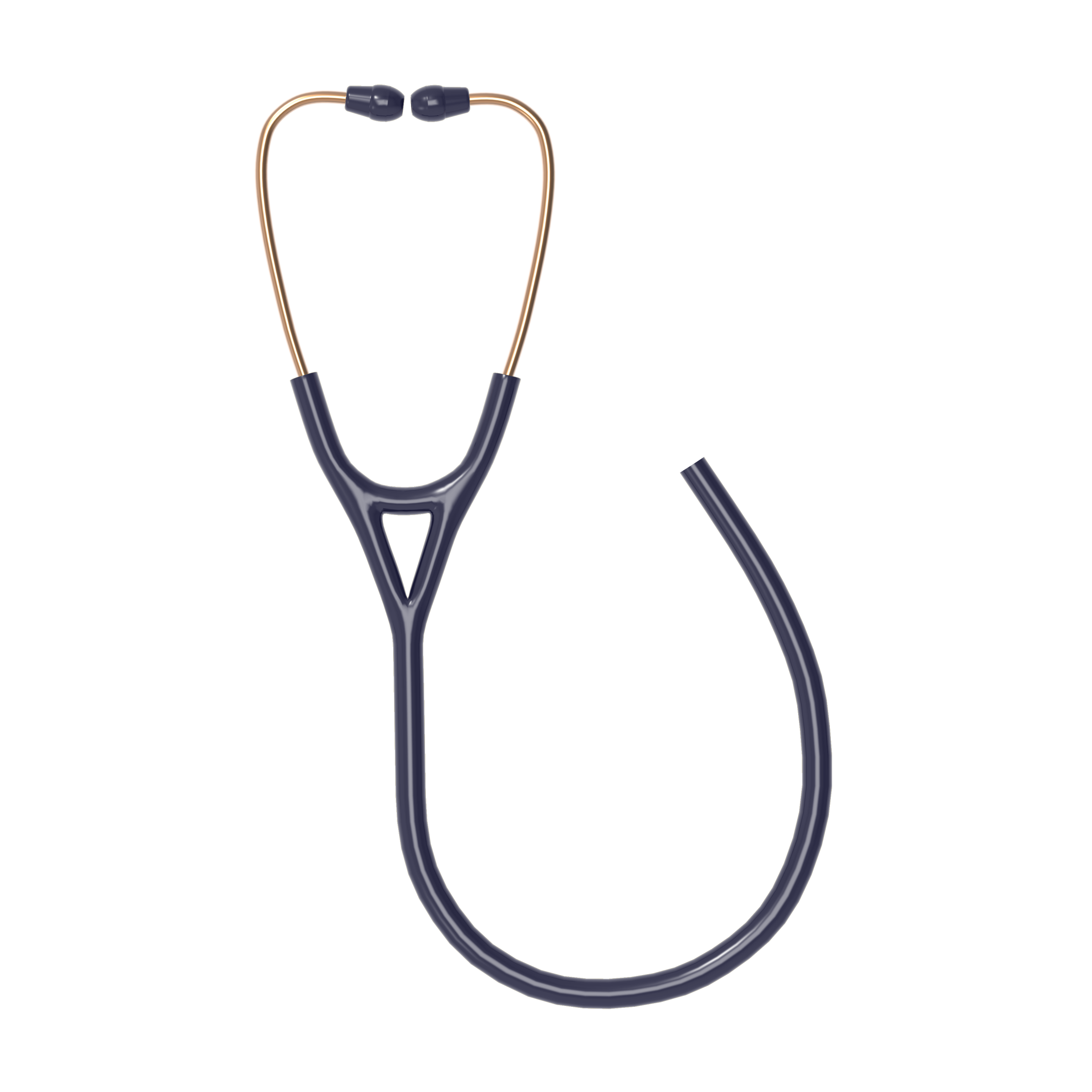 Rose Gold Stainless Steel Frame Stethoscope with Dual Lumen Tubing