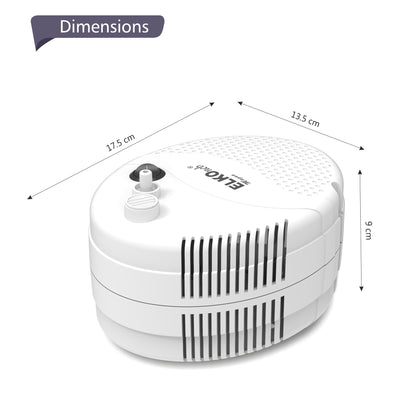 ELKO Magna Piston Compressor Nebulizer Machine with Complete Mask Kit
