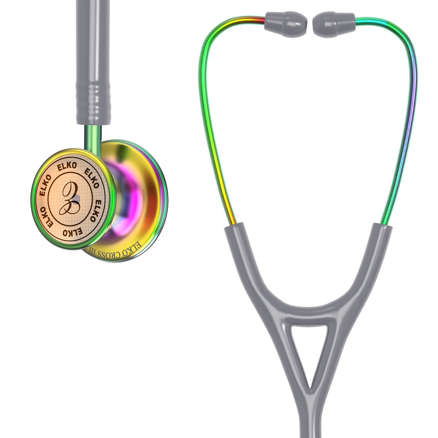 ELKO CROSS III SS Stainless Steel Stethoscope - Rainbow