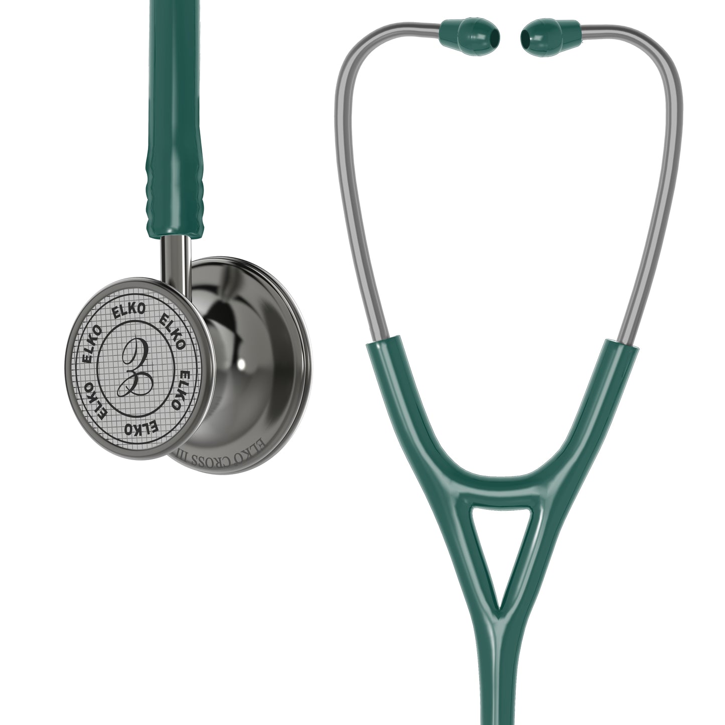 ELKO CROSS III SS Stainless Steel Stethoscope - Smoke Grey