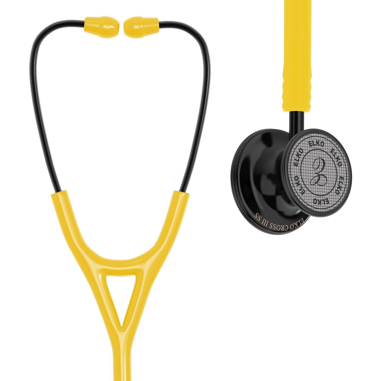 ELKO CROSS III SS Stainless Steel Stethoscope - Black Edition