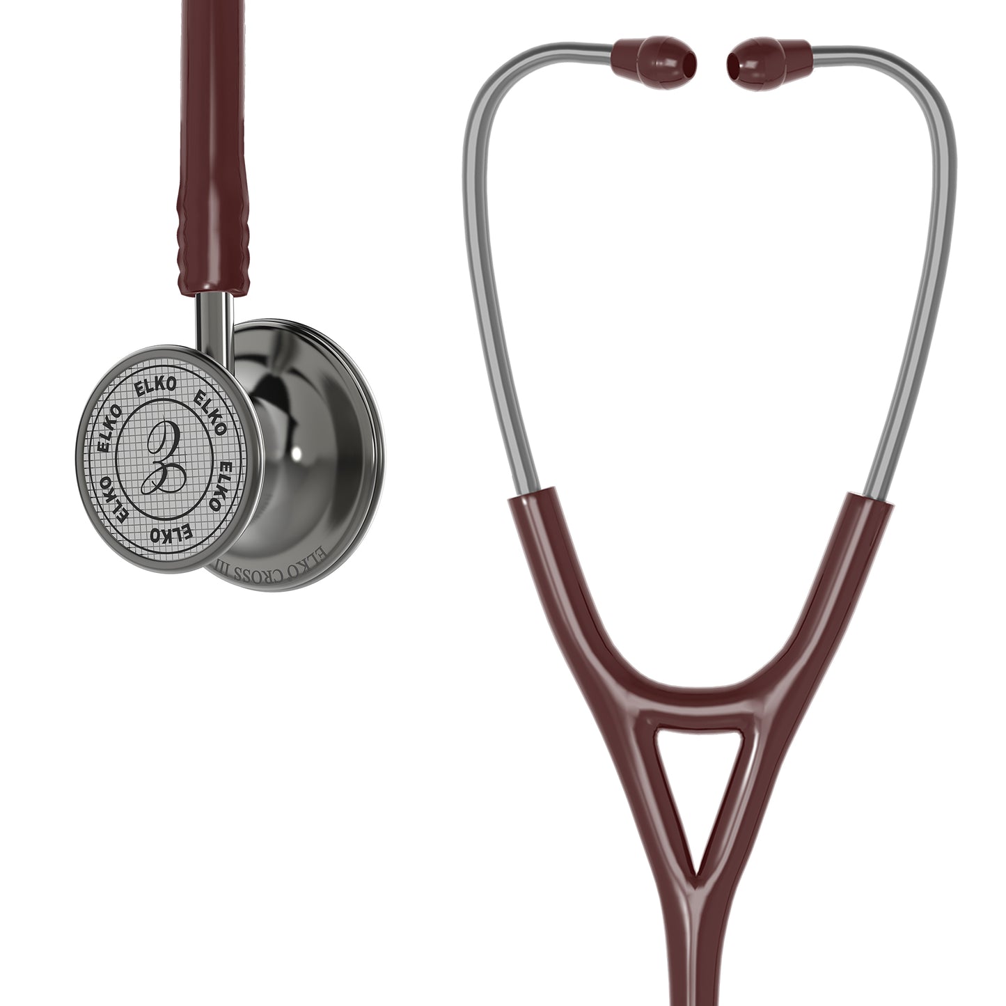 ELKO CROSS III SS Stainless Steel Stethoscope - Smoke Grey