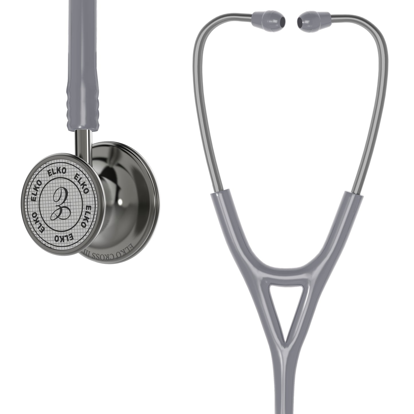 ELKO CROSS III SS Stainless Steel Stethoscope - Smoke Grey