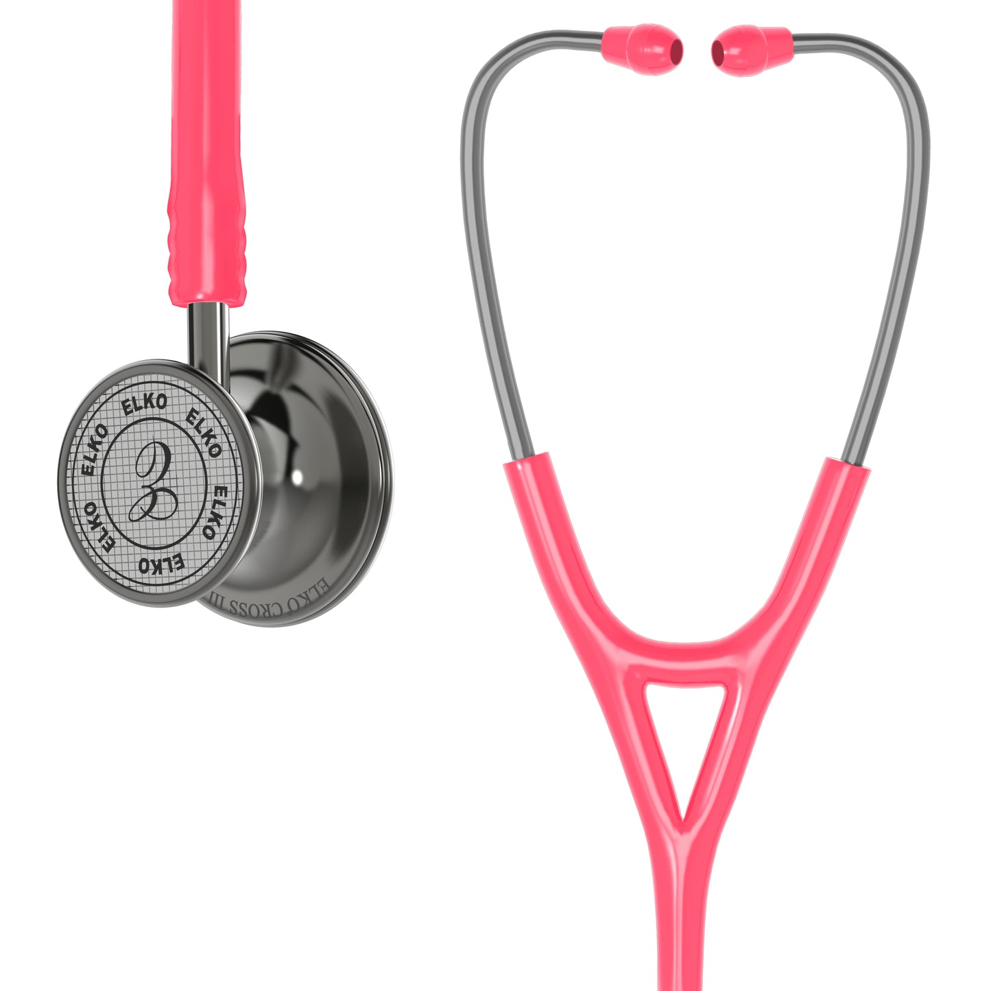 ELKO CROSS III SS Stainless Steel Stethoscope - Smoke Grey