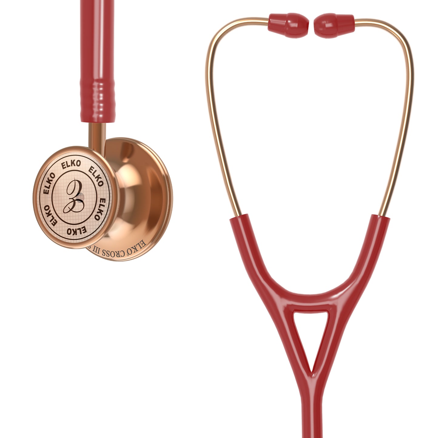 ELKO CROSS III SS Stainless Steel Stethoscope - Rose Gold