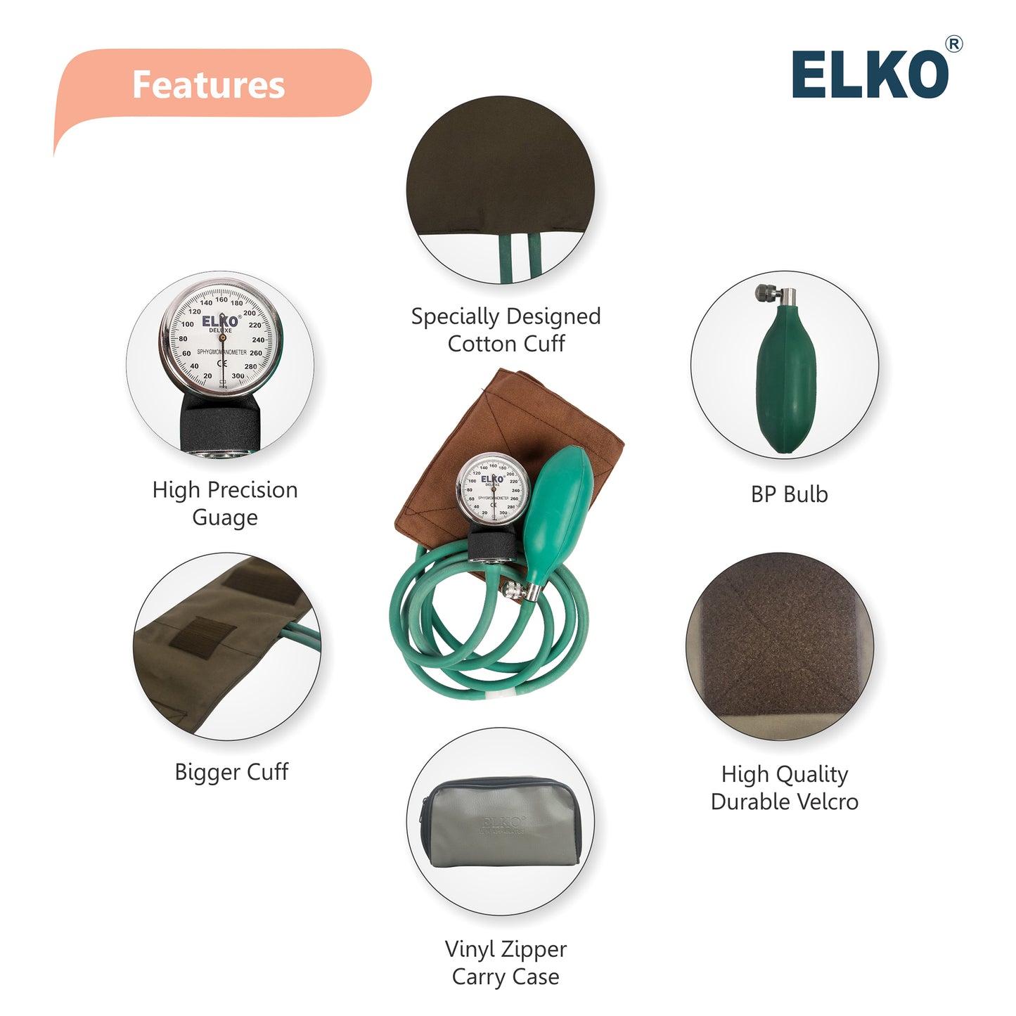 ELKO Dial Type Aneroid Sphygmomanometer