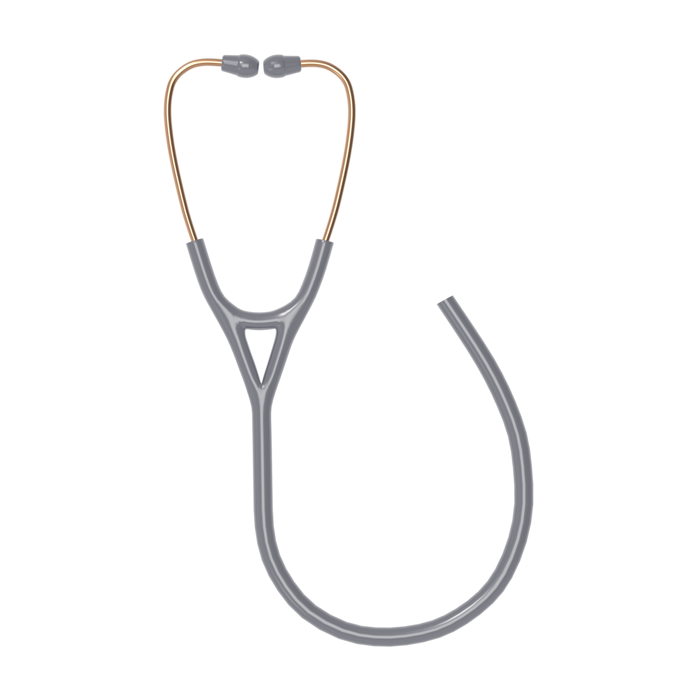 Rose Gold Stainless Steel Frame Stethoscope with Dual Lumen Tubing