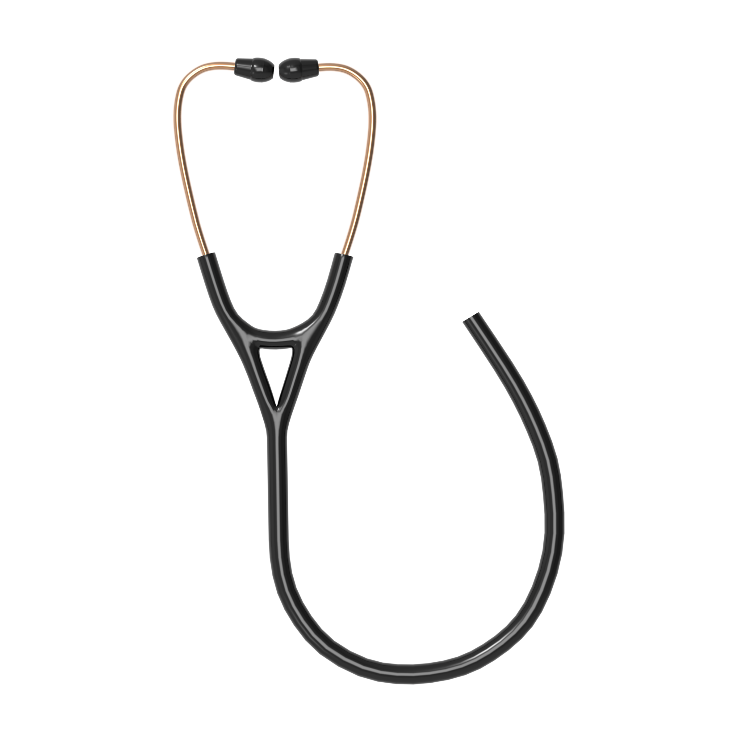 Rose Gold Stainless Steel Frame Stethoscope with Dual Lumen Tubing