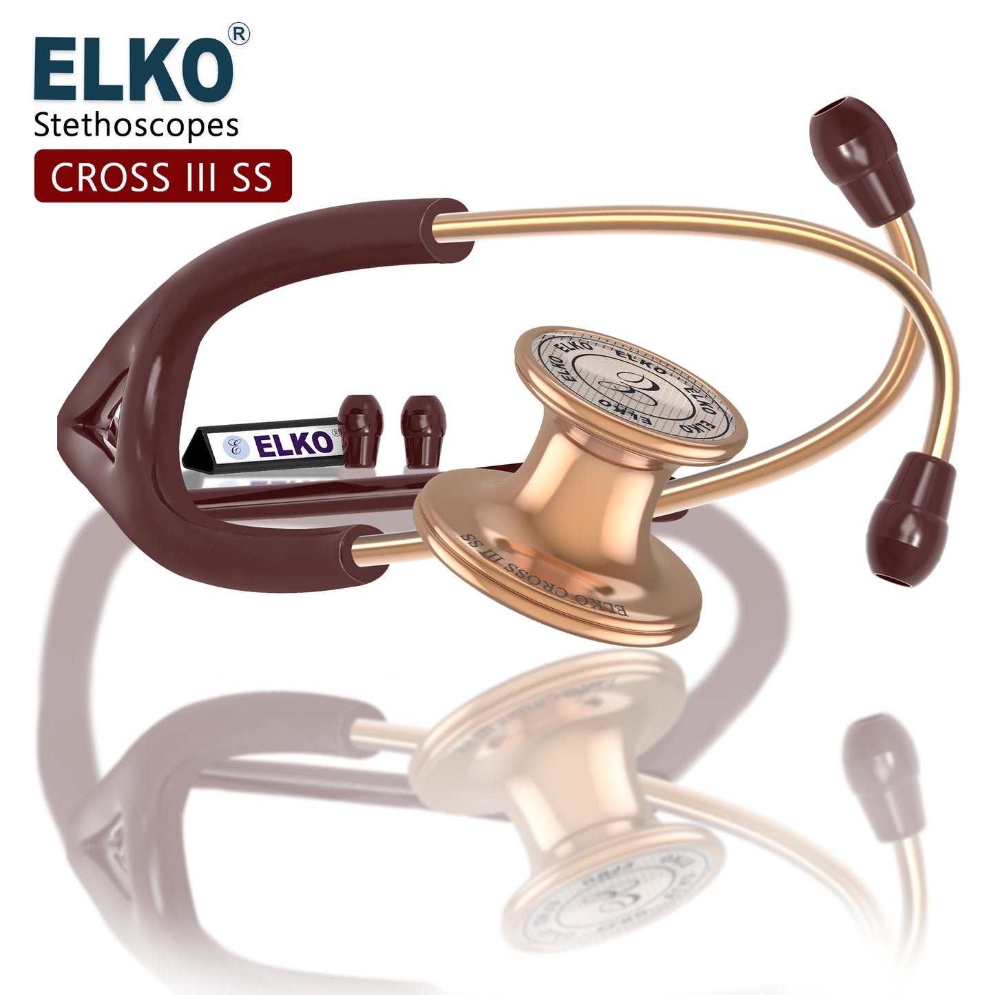 ELKO CROSS III SS Stainless Steel Stethoscope - Rose Gold