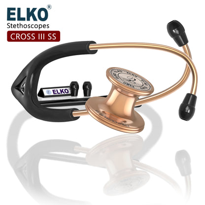 ELKO CROSS III SS Stainless Steel Stethoscope - Rose Gold