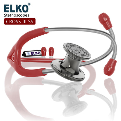 ELKO CROSS III SS Stainless Steel Stethoscope - Smoke Grey