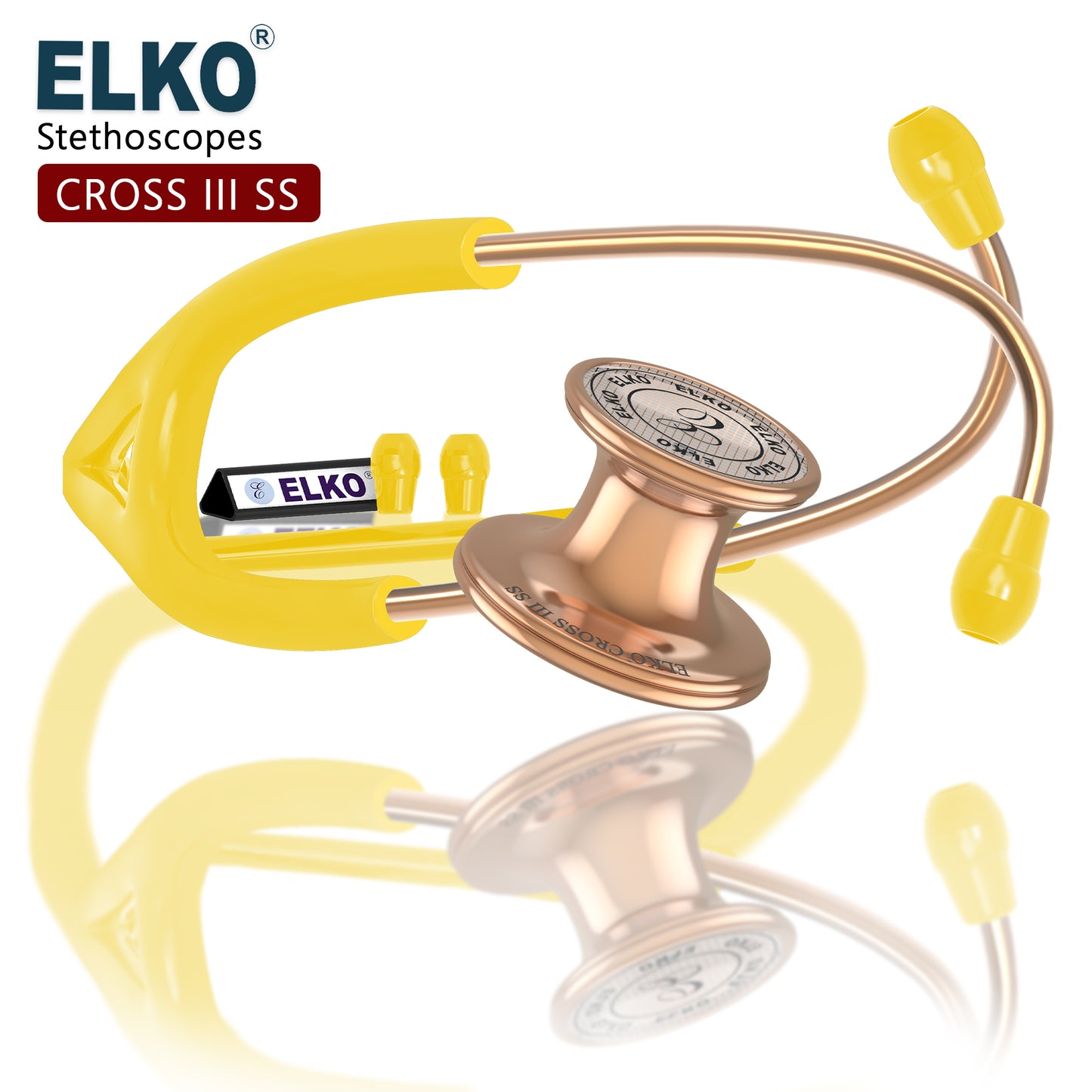 ELKO CROSS III SS Stainless Steel Stethoscope - Rose Gold