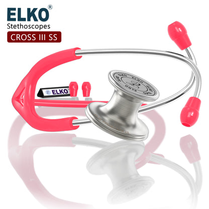 ELKO CROSS III SS Stainless Steel Stethoscope - Natural Steel