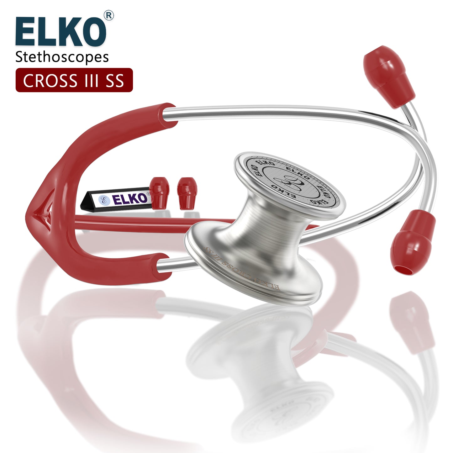 ELKO CROSS III SS Stainless Steel Stethoscope - Natural Steel