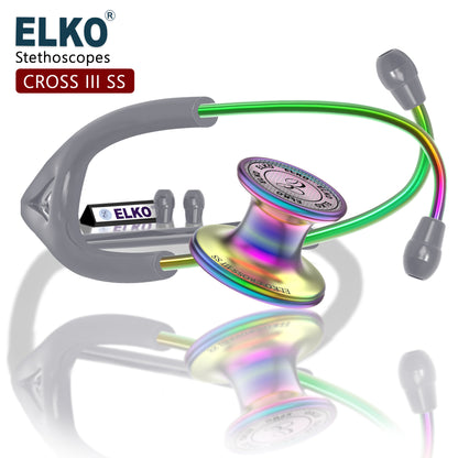 ELKO CROSS III SS Stainless Steel Stethoscope - Rainbow