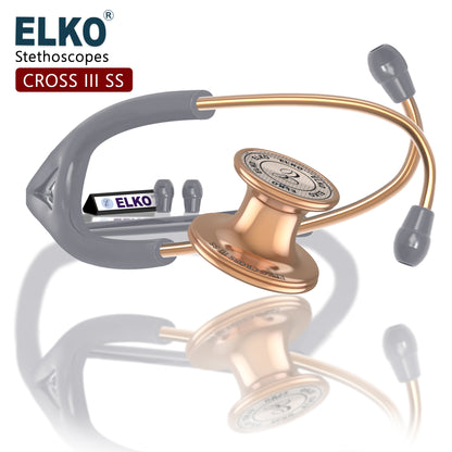 ELKO CROSS III SS Stainless Steel Stethoscope - Rose Gold