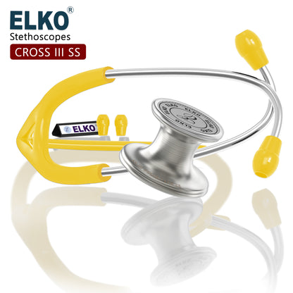 ELKO CROSS III SS Stainless Steel Stethoscope - Natural Steel