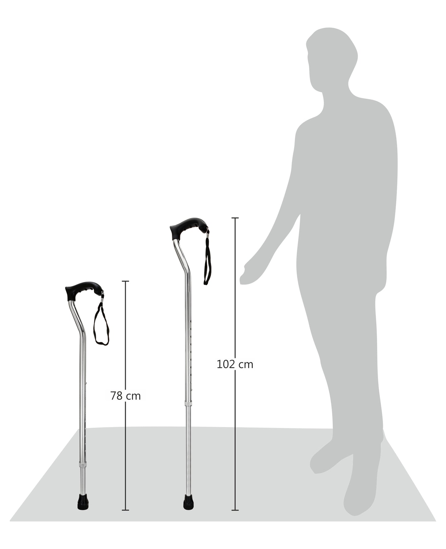 ELKO EL-810S Single Leg Height Adjustable Walking Stick