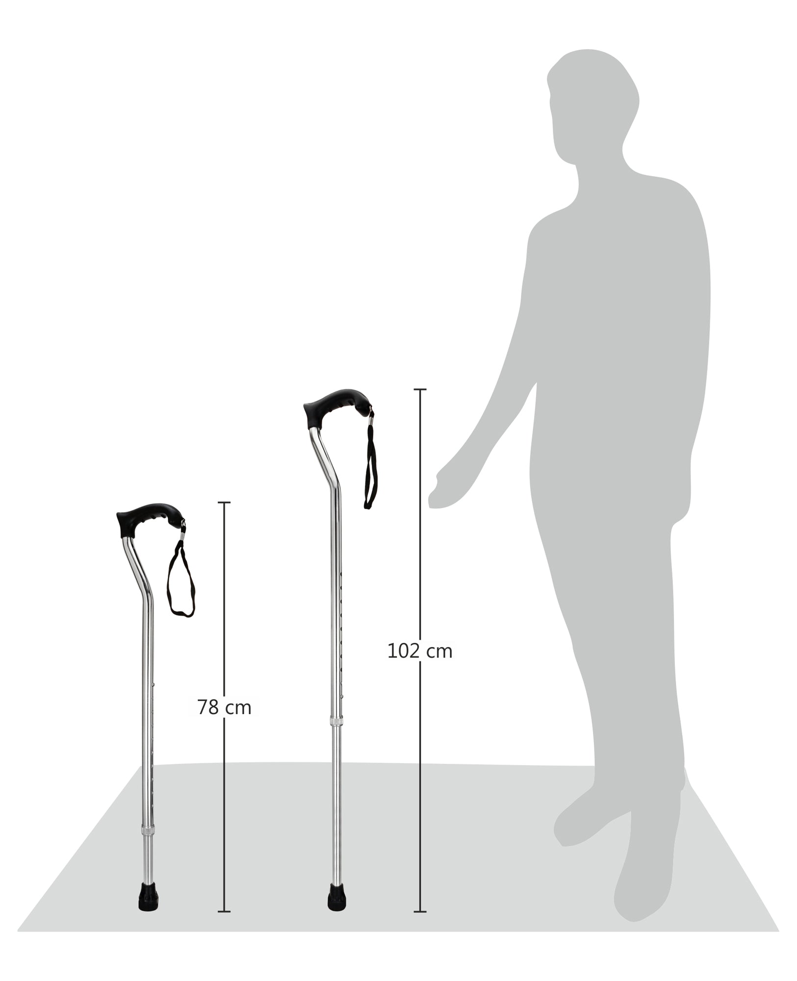 ELKO EL-810S Single Leg Height Adjustable Walking Stick