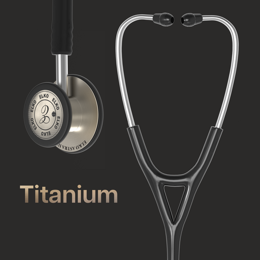 ELKO ASTRA III Ti Titanium Stethoscope - Natural Titanium