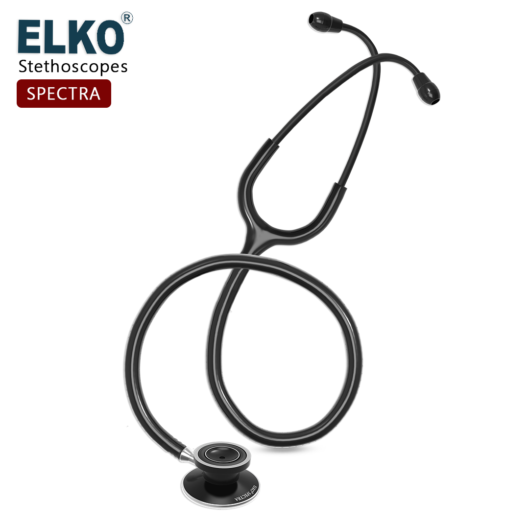 ELKO SPECTRA Aluminium Head Stethoscope-Black Edition