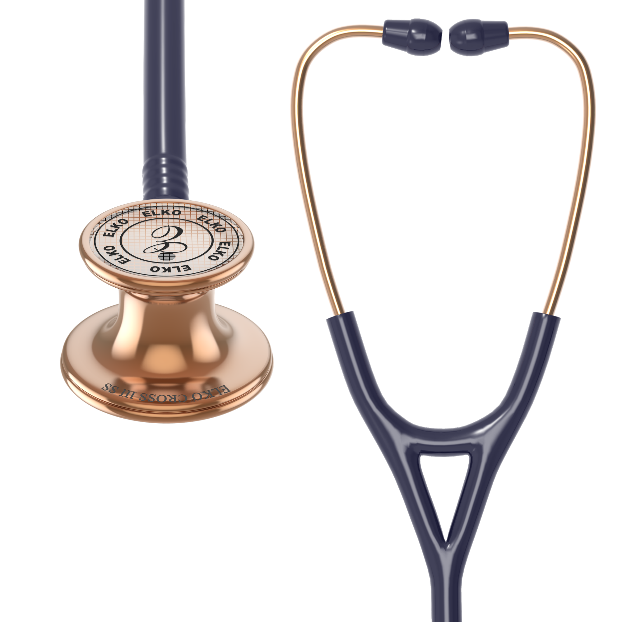 ELKO CROSS III SS Stainless Steel Stethoscope - Rose Gold