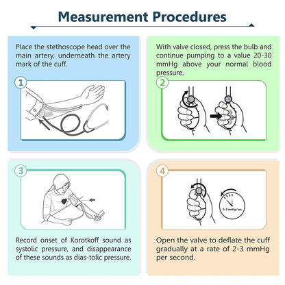 ELKO Palm Type Aneroid Sphygmomanometer with Deluxe Stethoscope