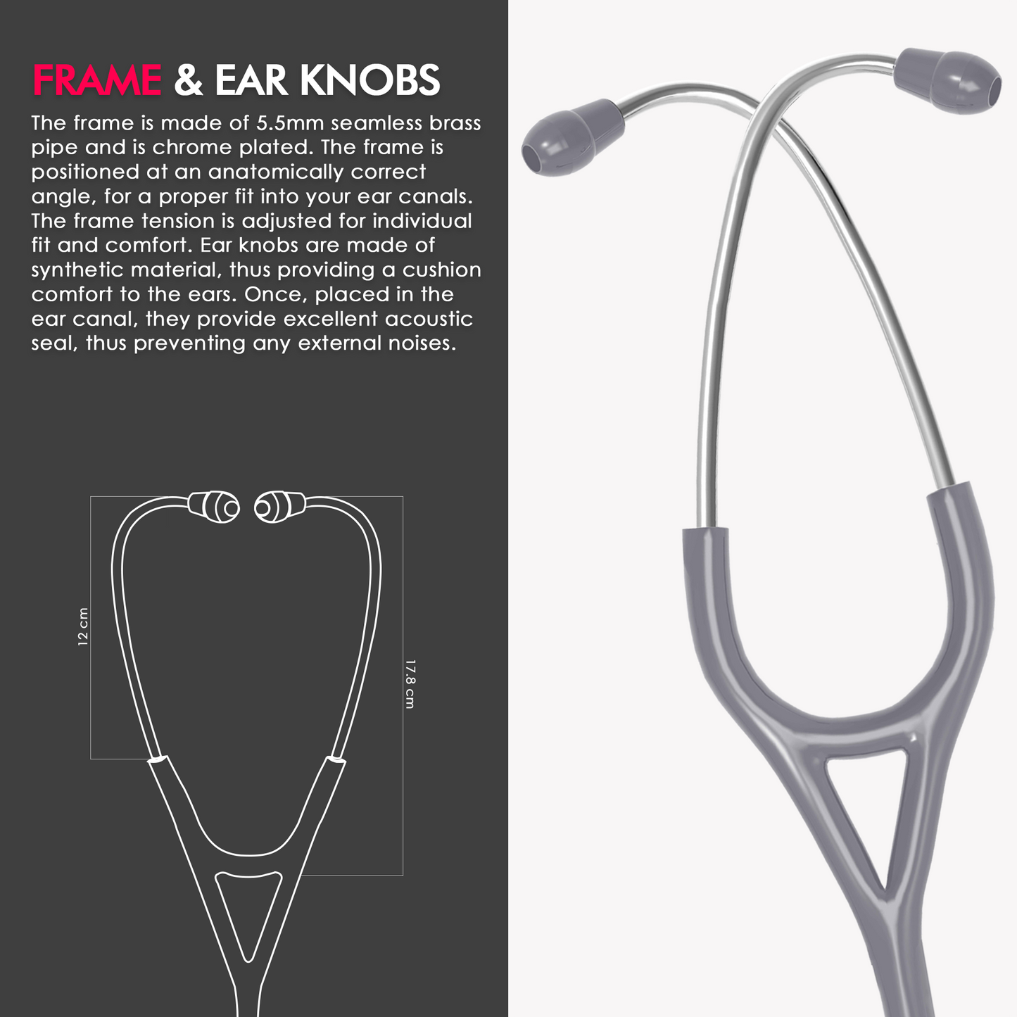 ELKO CARDIO III SS Stainless Steel Stethoscope