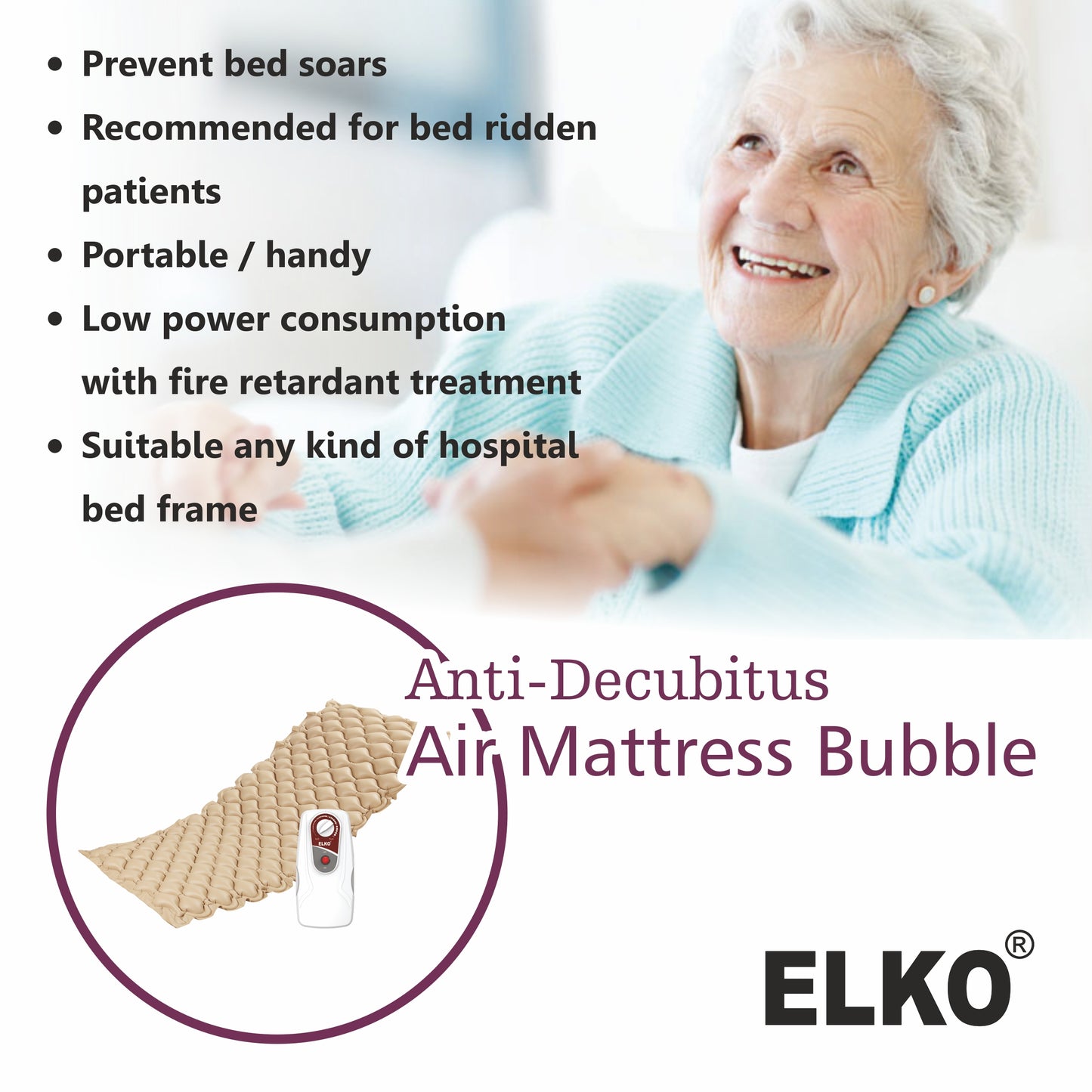 ELKO Anti Decubitus Bubble Air Mattress