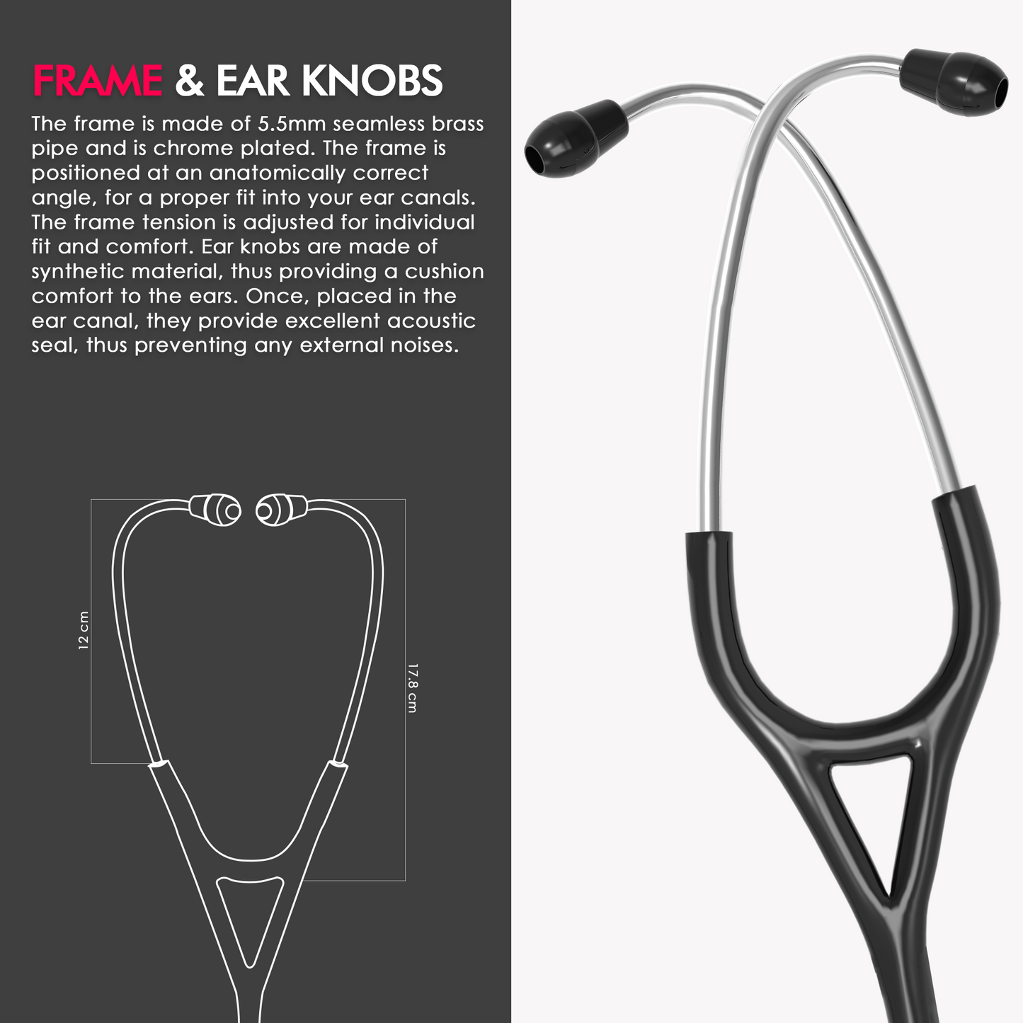 ELKO CARDIO III SS Stainless Steel Stethoscope